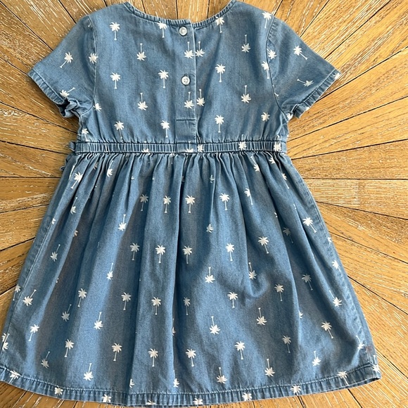 Chambray Palm Tree Dress 3T - Picture 4 of 4